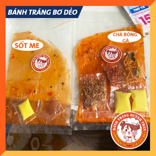 Bánh tráng bơ sốt me, chà bông gà (loại bánh tráng dẻo, sốt ngon, nhiều topping)