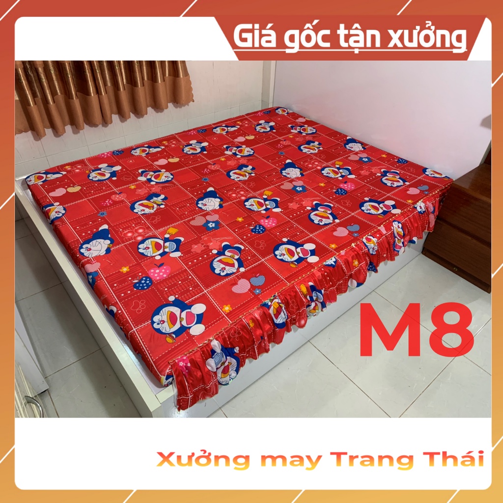 Ga nệm thun lạnh 1m6x2m có rèm phủ