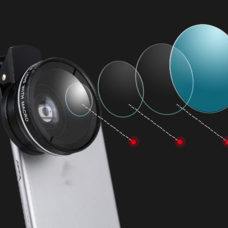 Wide-Angle Macro Lens Phone External Camera for Apple Samsung Xiaomi