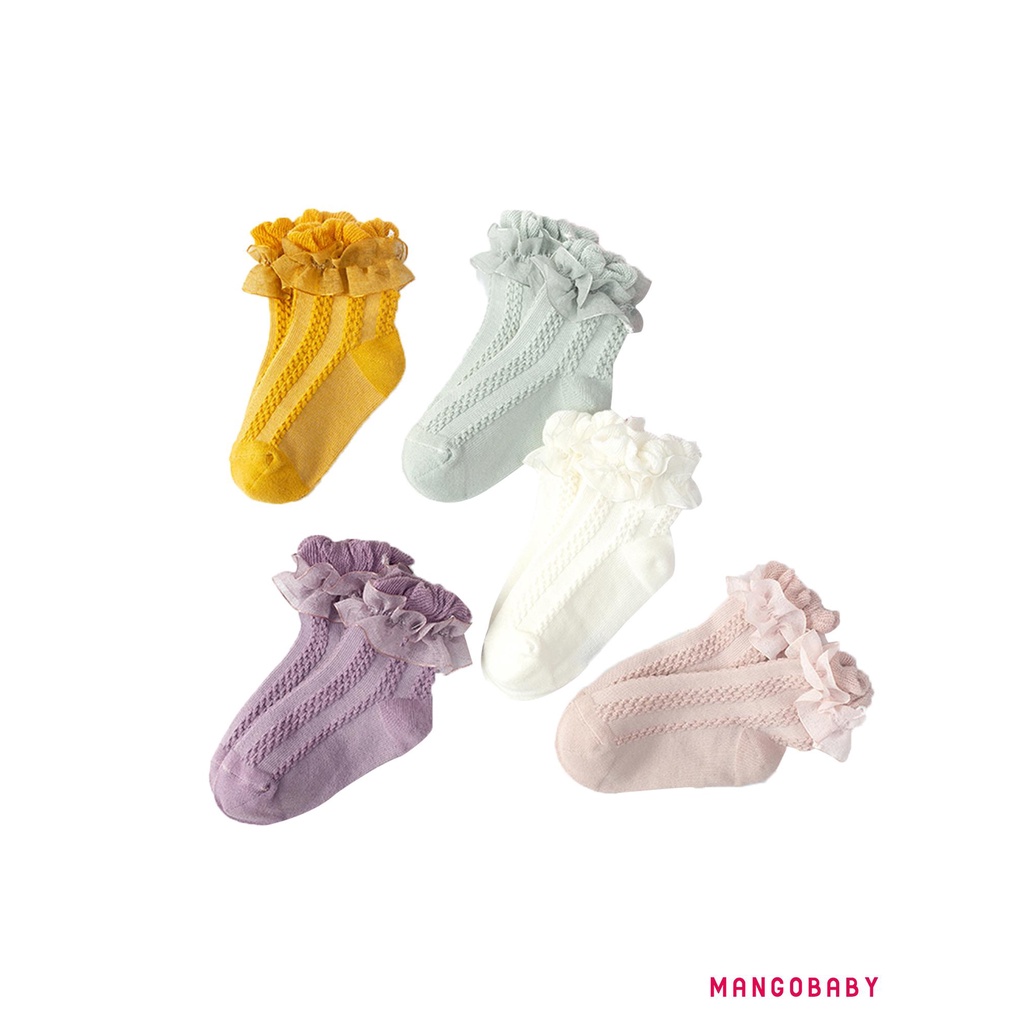 Vớ ren công chúa màu trơn xinh xắn cho bé gái