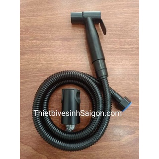 Bộ xịt vệ sinh toilet inox SUS 304 màu đen