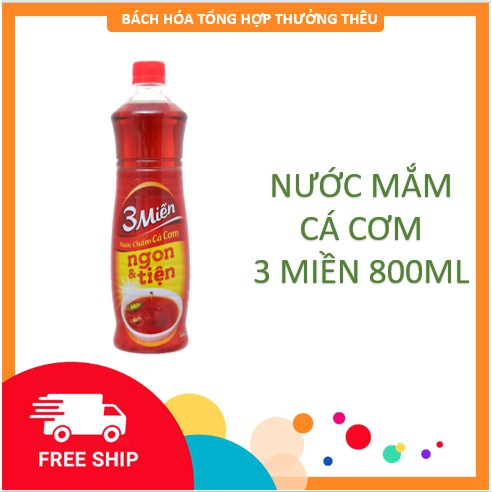 Nước mắm cá cơm 3 miền chai 800ml