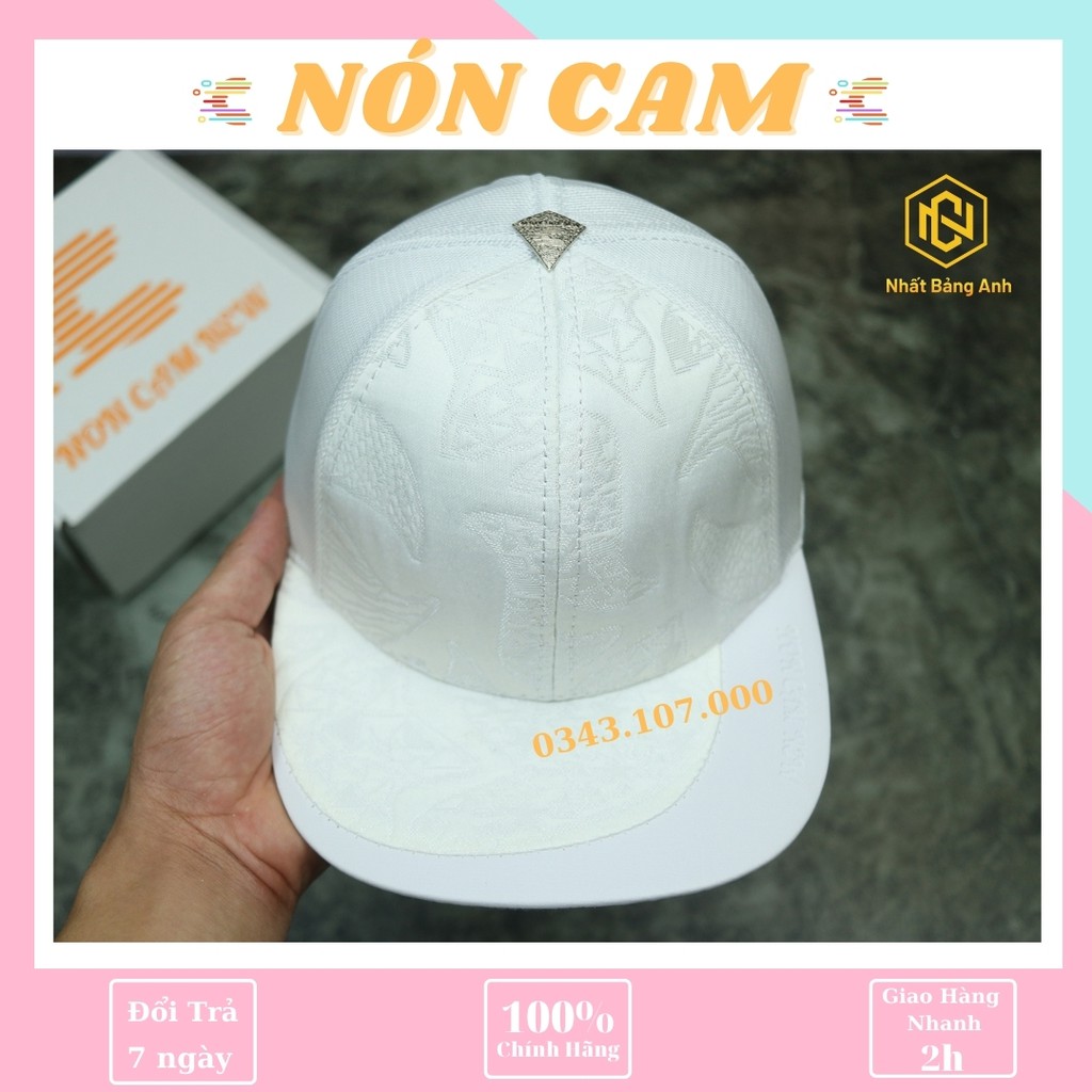 Nón Snapback chính hãng fullbox , Mũ lưỡi trai Nón Cam họa tiết 2021
