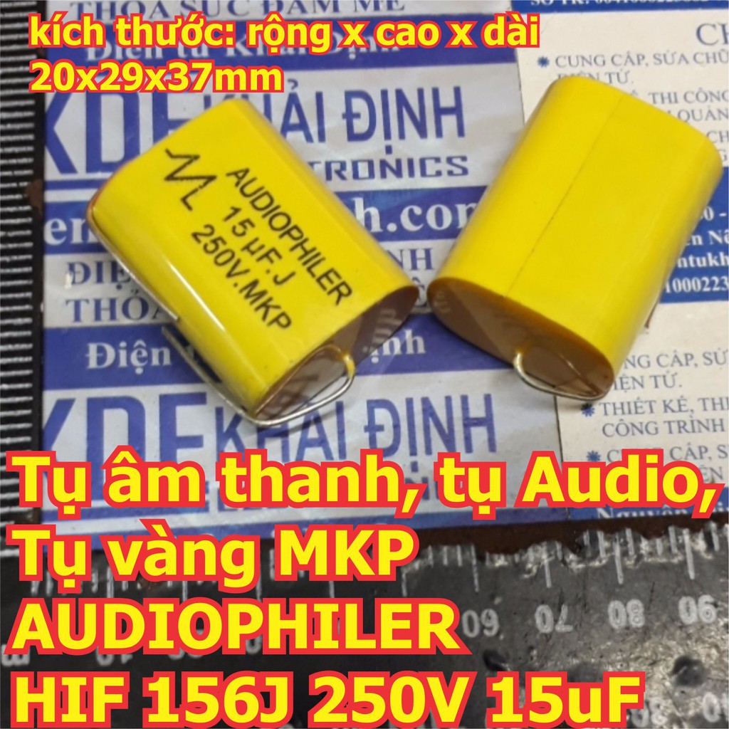 Tụ âm thanh, tụ Audio, Tụ vàng MKP AUDIOPHILER HIF 156J 250V 15uF kde5960