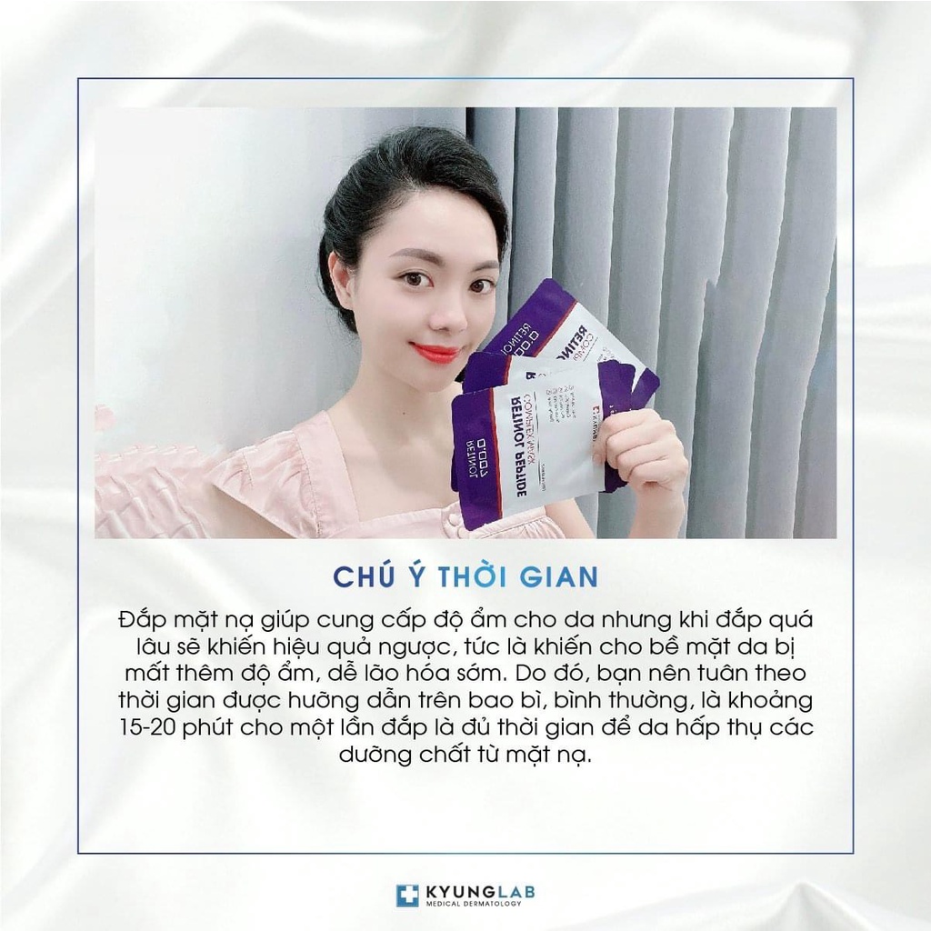Mặt Nạ Retinol Peptide Complex Kyung Lab, mask retinol Kyung Lab giúp phục hồi, dưỡng sáng se khít lỗ chân lông, mềm mịn