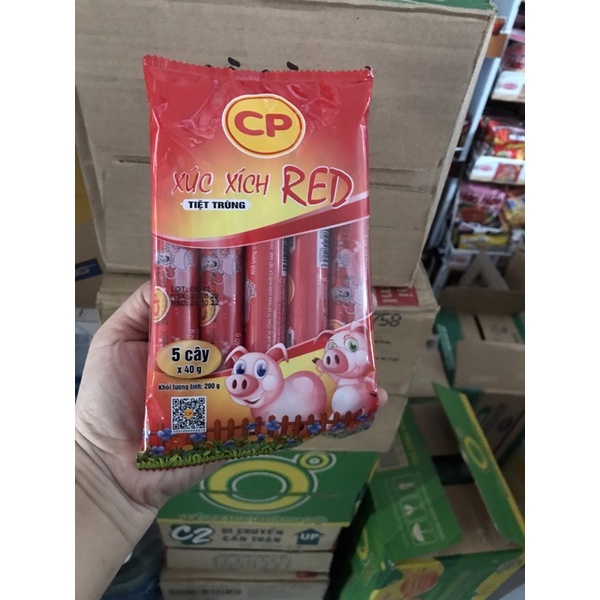 Xúc xích heo CP loại lớn 40gr *5 cây/ gói