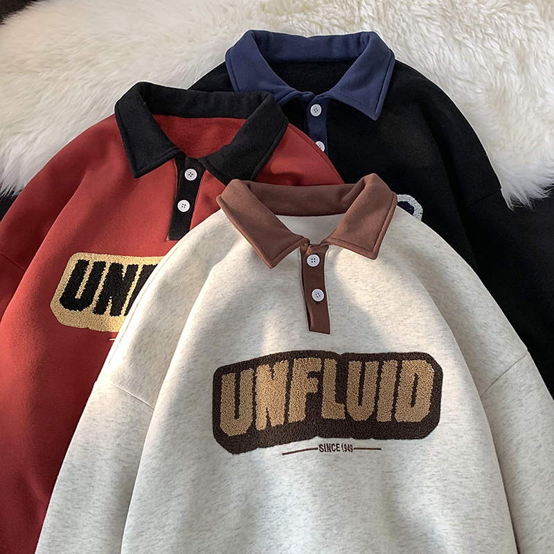 Áo Sweater Cổ Polo Phong Cách Hồng Kông Cổ Điển Thời Trang Xuân Thu Cho Nam Và Nữ