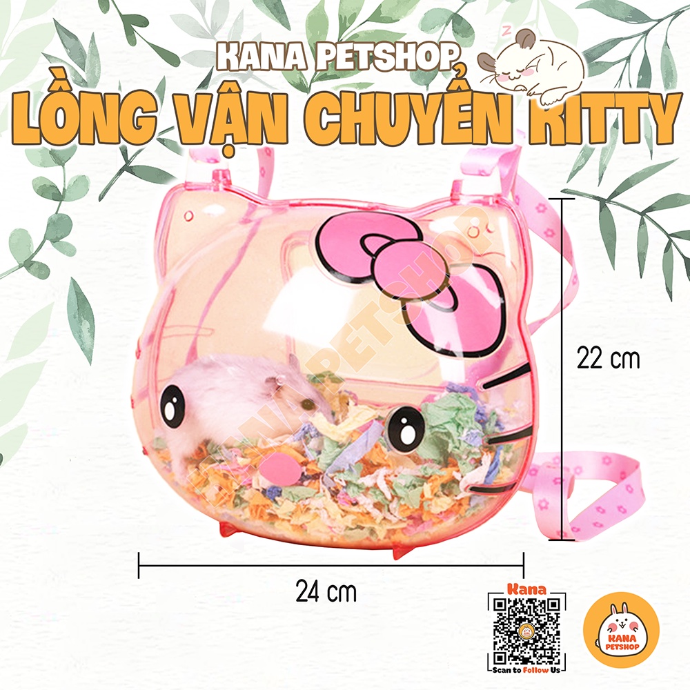 Lồng Vận Chuyển Hamster FREESHIP Lồng Xách Tay Vận Chuyển Hello Kitty Hamster , Nhím , Sóc , Sóc Bay , Vẹt ....
