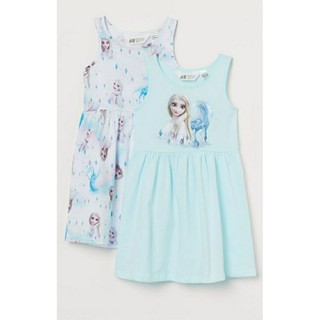 Set 2 váy cotton Elsa size 2/4y, 4/6y, 6/8y H.M UK A.uth