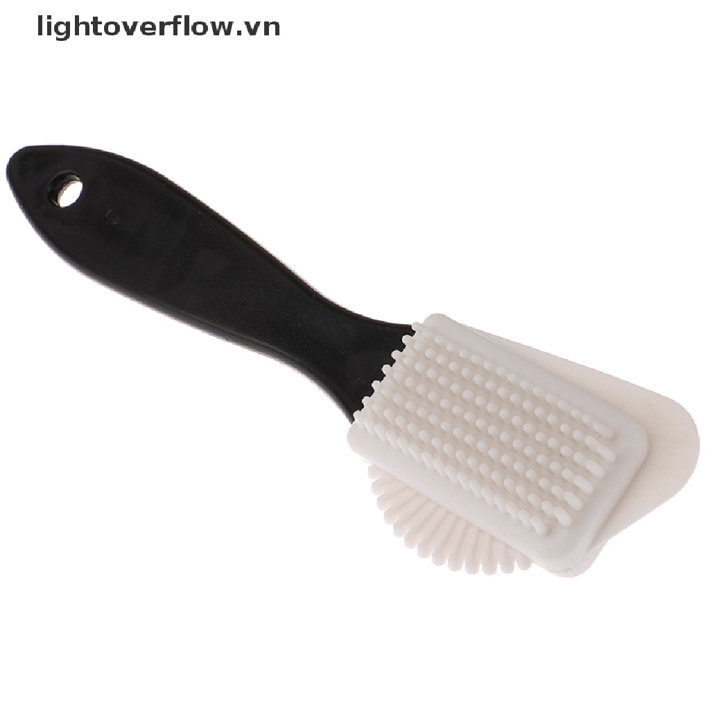 1 Bàn Chải Làm Sạch Giày Da Lộn / Nubuck Hình Chữ S Màu Đen
