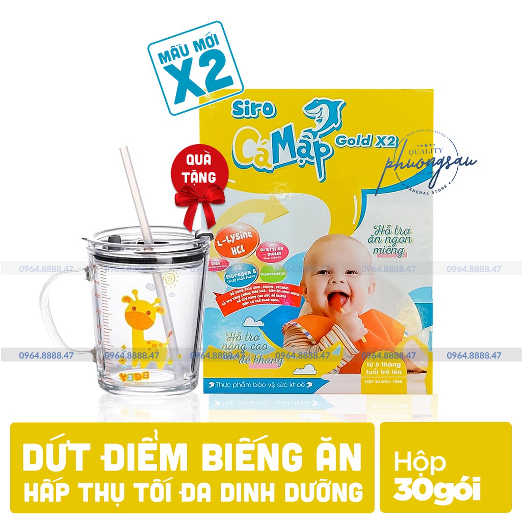 [MẪU MỚI] Siro Cá Mập Gold x2, Phiên Bản Cải Tiến Siro Baby Shark, Siro Ăn Ngon Bé Ăn Ngon Ngủ Tốt, Phát Triển Toàn Diện