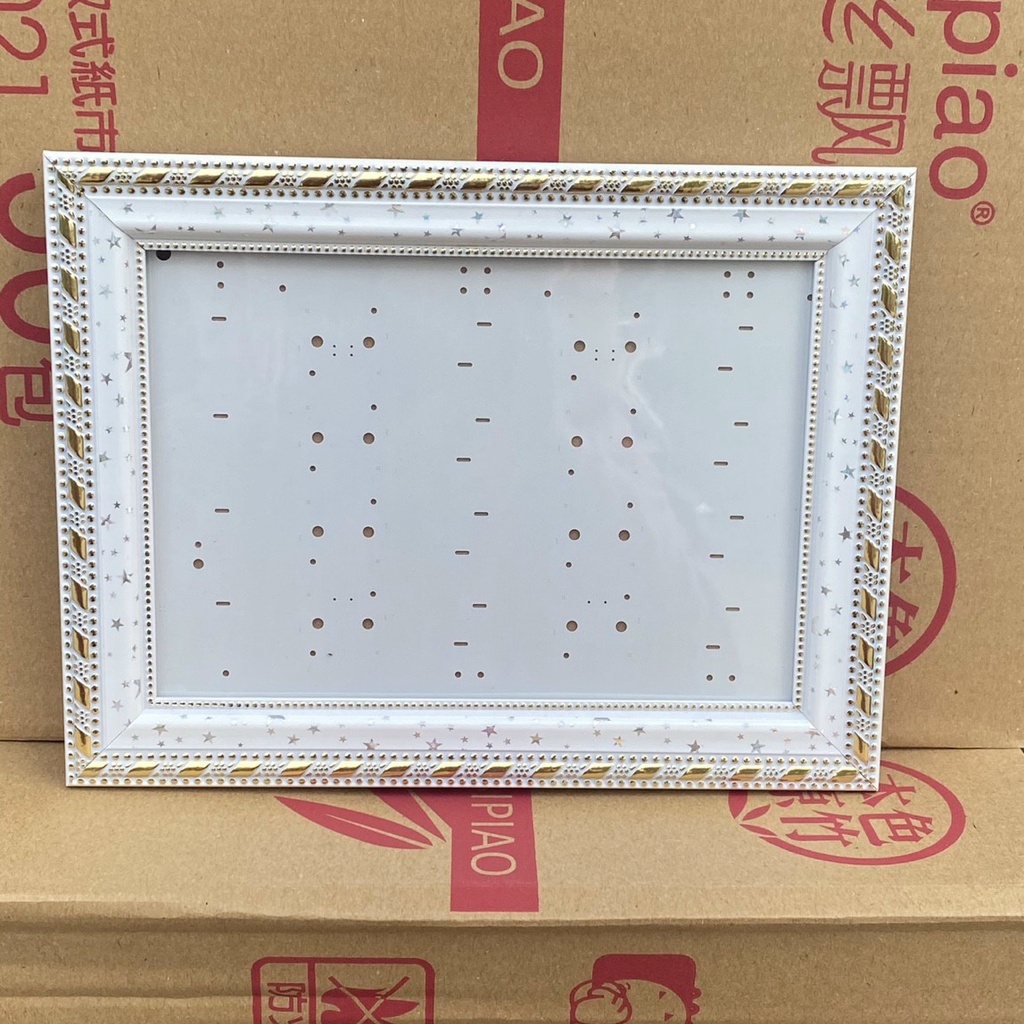 Khung ảnh ,khung bằng khen trang trí đẹp viền trắng, viền vàng 21x30 cm