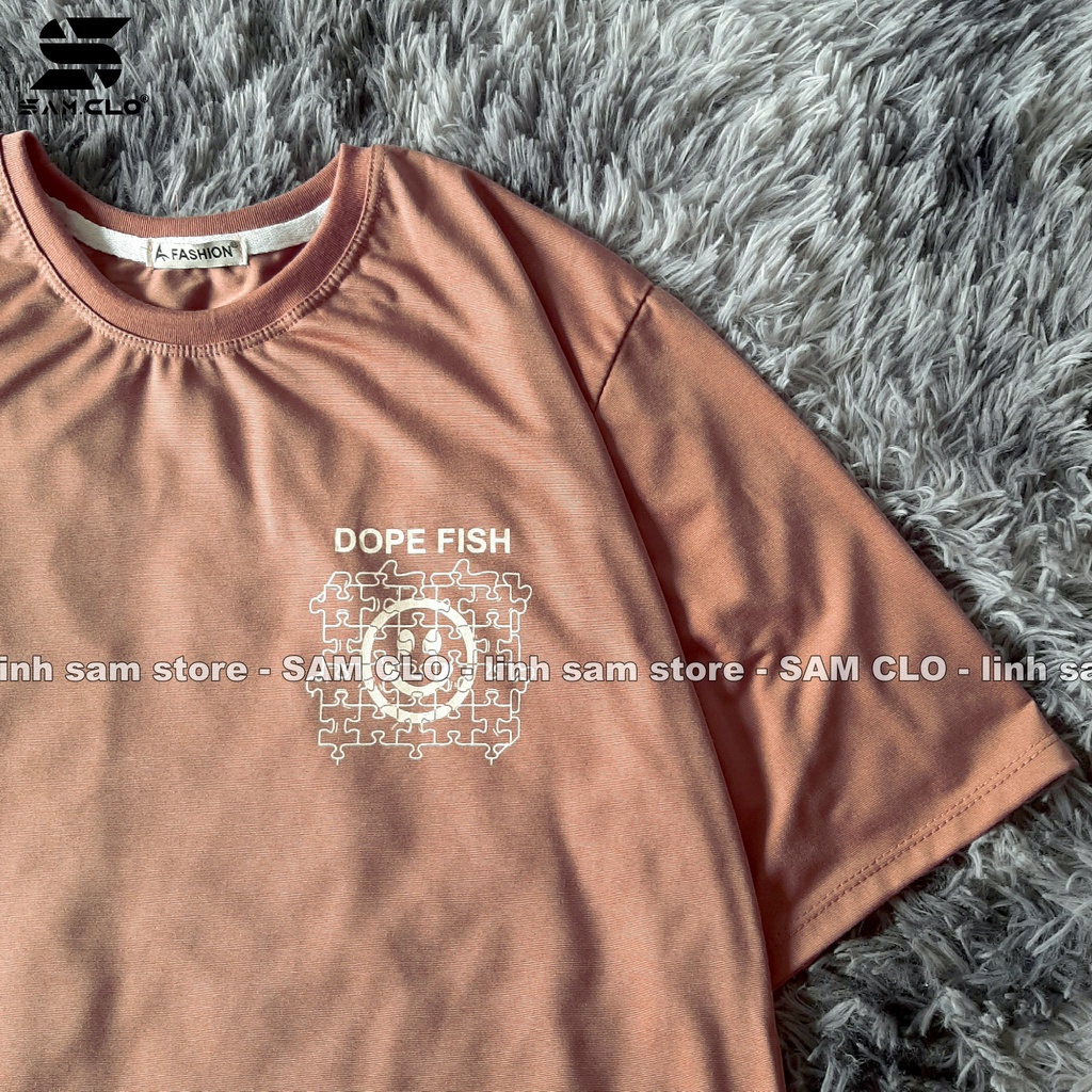 Áo thun tay lỡ nữ SAM CLO freesize phông form rộng dáng Unisex - mặc cặp, nhóm, lớp in hình XẾP DOPE FISH