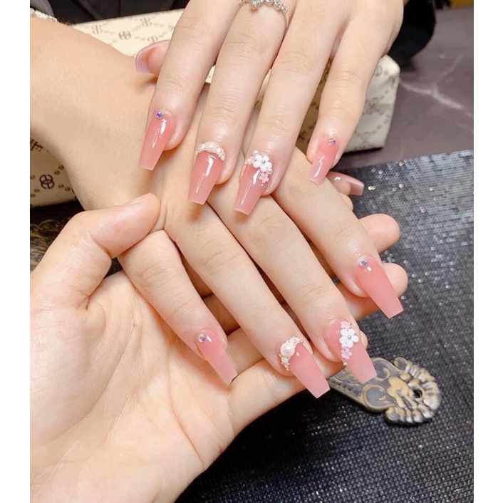 Charm hoa nail gắn móng Sét 6 màu mix size (kèm bi vàng)