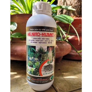 Phân bón lá sinh học ae.nito-humic-1 ra rễ cực mạnh 1l
