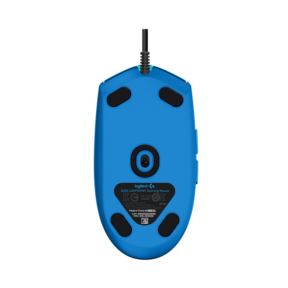 Chuột game có dây Logitech G203 Lightsync Độ phân giải 8000 DPI, LED RGB LIGHTSYNC, sensor gaming và thiết kế 6 nút