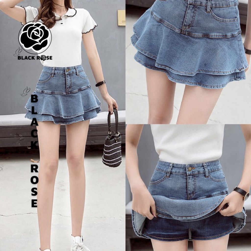Chân Váy Jean Bò Chữ A Hàn Quốc Cao Cấp BLACK ROSE Quần Váy Nữ Rin Demin Giả Váy Mẫu Mới 2021 Hot trend - TẤM BOUTIQUE | BigBuy360 - bigbuy360.vn