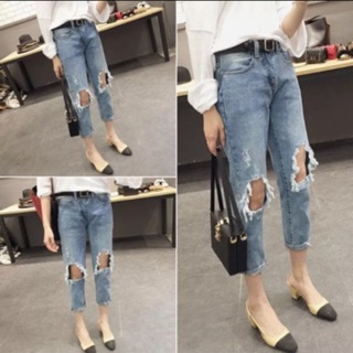 Quần jean rách gối cool ngầu