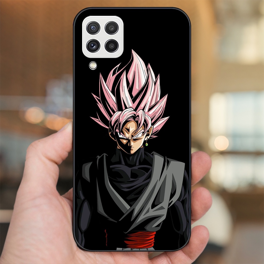 Ốp lưng Samsung A22 4G, A22 5G viền đen in hình Goku Dragon Ball