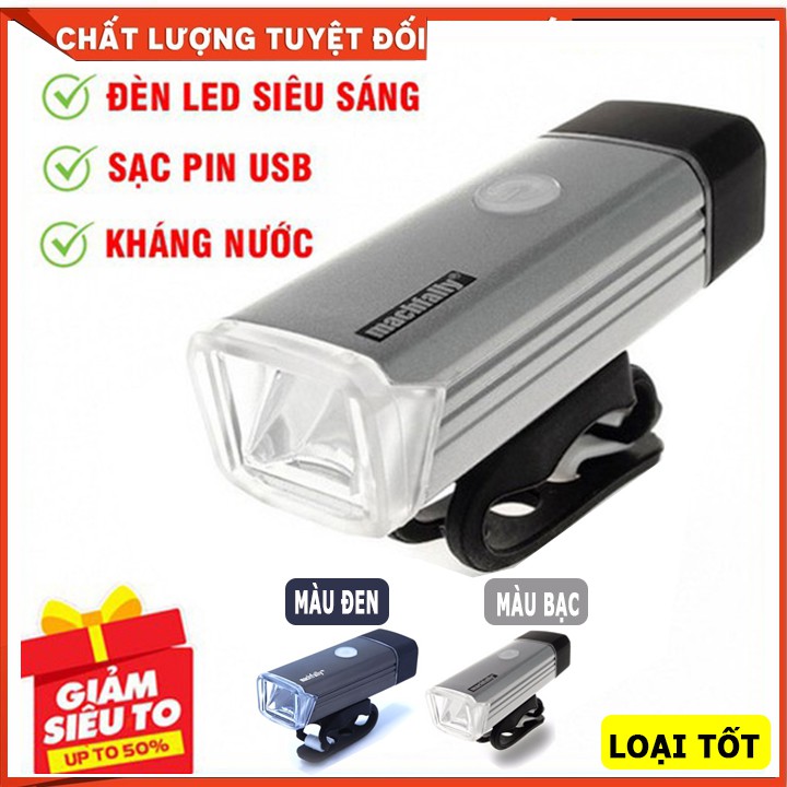 Đèn xe đạp machfally sạc USB siêu sáng, đèn pha led xe đạp thể thao pin sạc