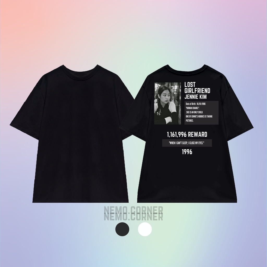 Áo Thun Unisex BLACKPINK In Hình Lost Girlfriend Màu Đen