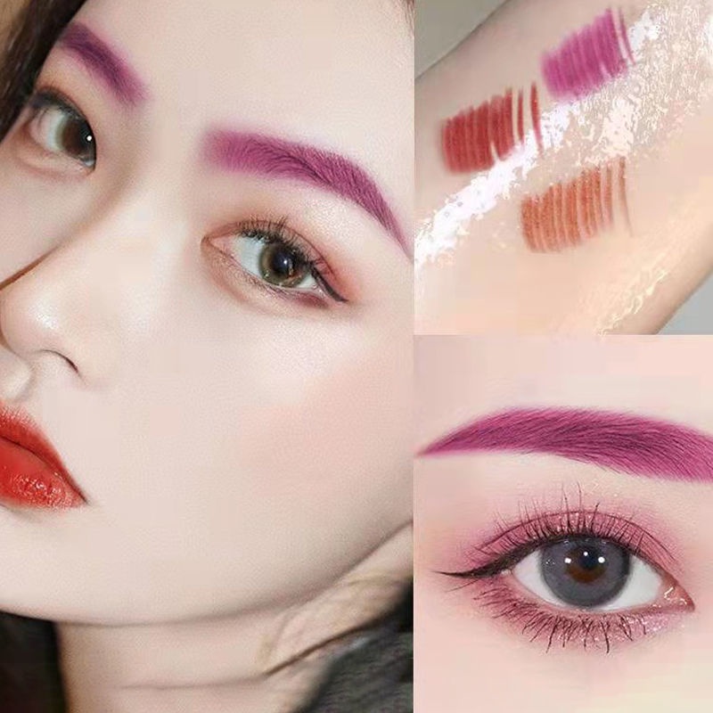 Hxlove Bút Chì Kẻ Lông Mày Màu Đỏ Ngôi Sao Trái Tim Lâu Trôi Dễ Lên Màu Tự Nhiên Nhiều Màu Sắc Đỏ Xanh