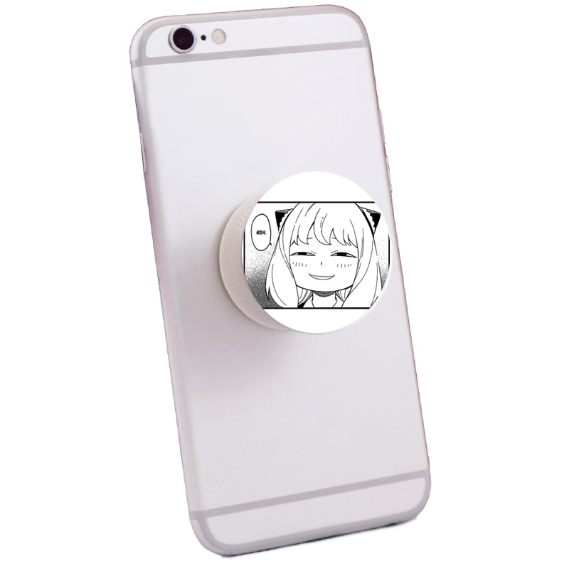 Popsocket - Giá đỡ điện thoại Anya ver đen trắng Spy x Family Gia đình điệp viên anime chibi