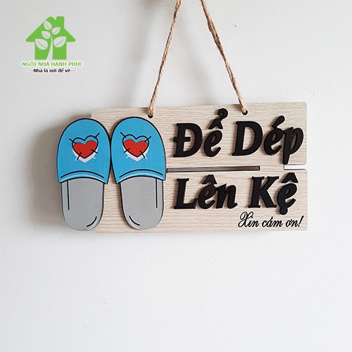 Bảng gỗ decor trang trí nhà cửa Mẫu BM_163 ĐỂ GIÀY DÉP LÊN KỆ