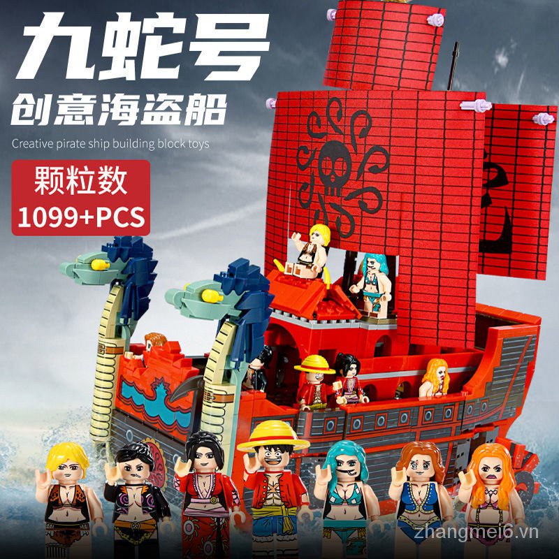 Đồ chơi lắp ráp hình mô hình thuyền phim Luffy One Piece