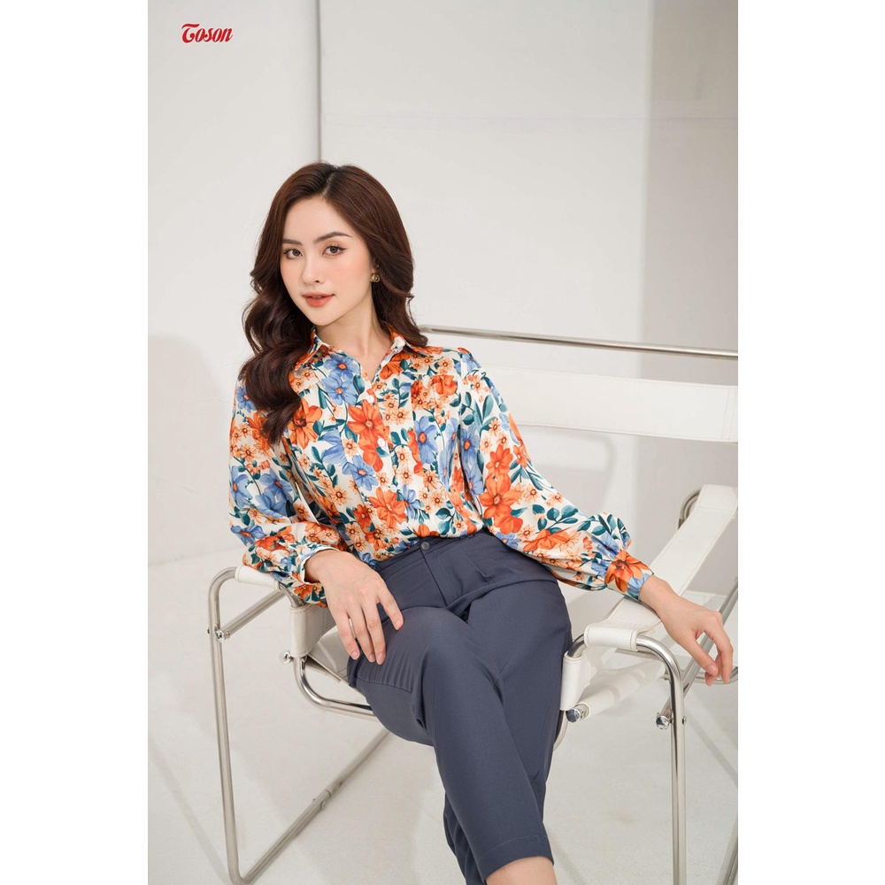 Quần baggi ghi xanh tuýp si, túi chéo 2 ly - sxtn Toson 23011G52