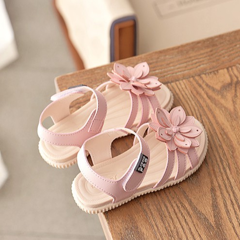 sandal bé gái size 21-36 hoa bông xếp