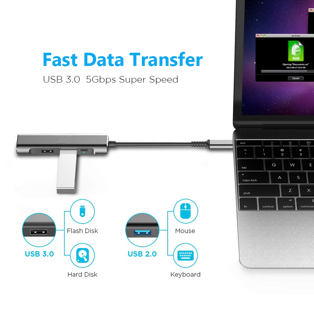 ❀SIMPLE❀ High Speed Thunderbolt 3 Docking Station MHL PD Charging Adapter | BigBuy360 - bigbuy360.vn