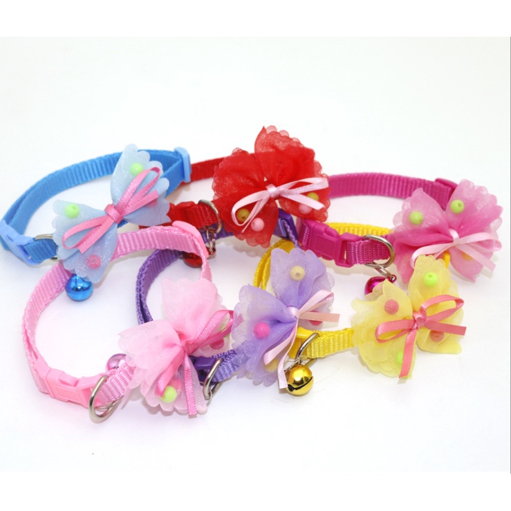Vòng cổ đeo nơ nhiều màu sắc cho chó mèo , vòng cổ cho thú cưng - Phụ Kiện-ShopPetAz
