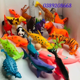 Đồ chơi các loại con thú bằng nhựa