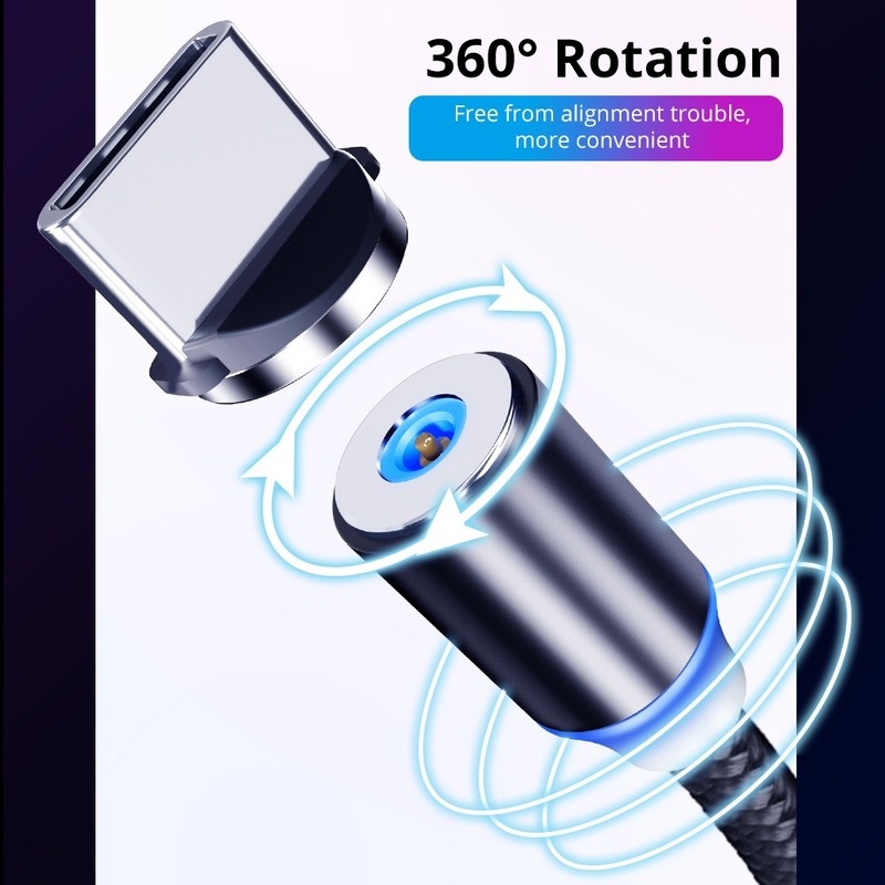 Cáp sạc từ tính đường dữ liệu thích hợp Android/ điện thoại di động có thể thu vào
