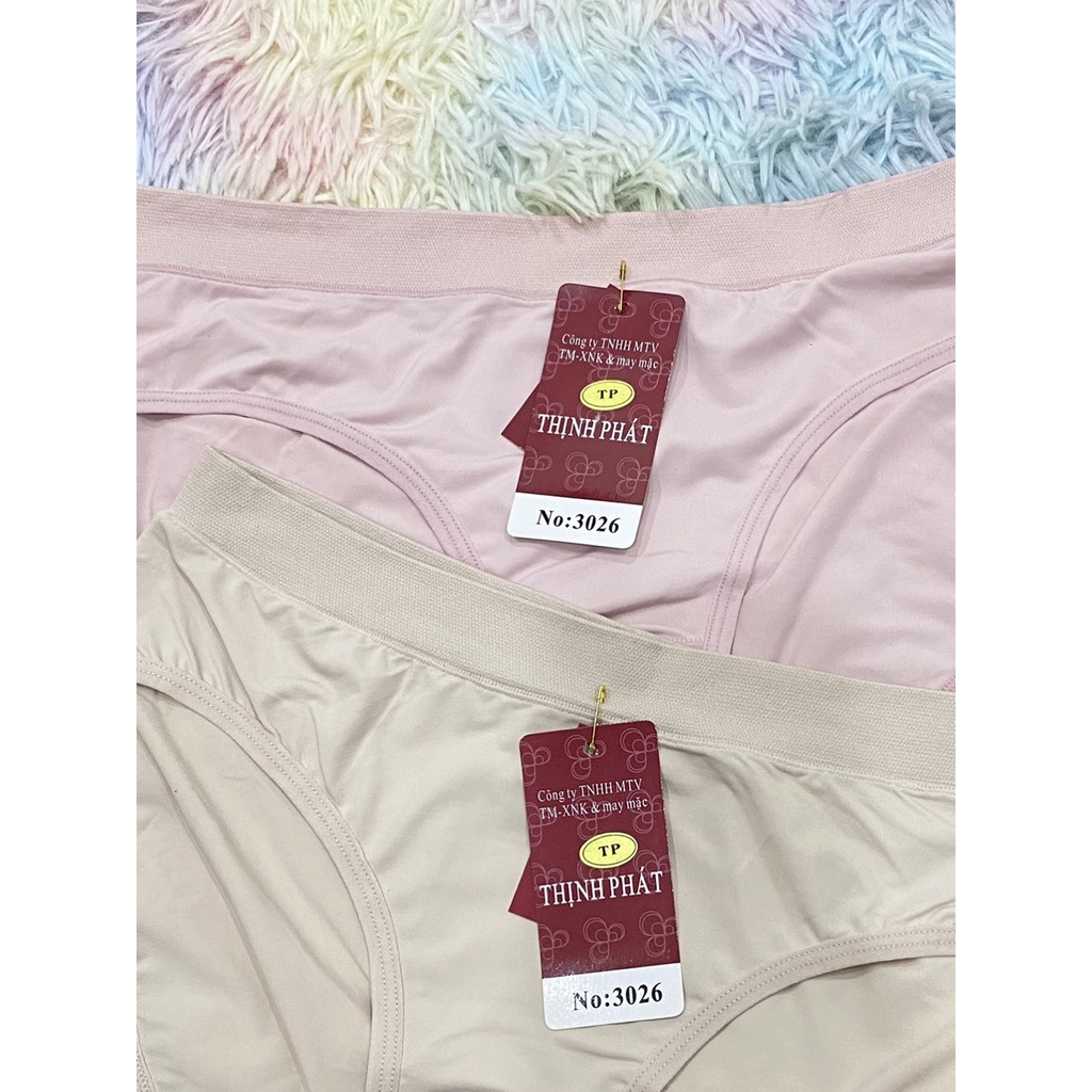 Quần lót nữ Thịnh Phát hàng VNXK 3026, 100% thun lạnh, vải mềm mịn, co giãn đa chiều, thấm hút tốt, mát lạnh cho mùa hè