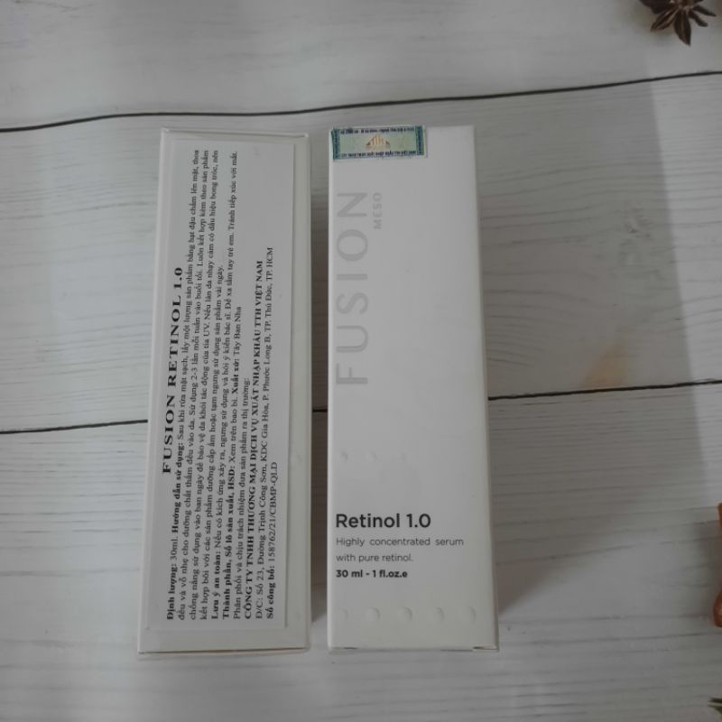 Retinol Fusion 1.0 Tinh Chất Đẩy Lùi Lão Hóa Trẻ Hóa Làn Da 30ml