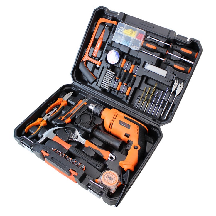 Bộ dụng cụ sửa chữa 48 chi tiết cơ bản cao cấp, có 2 tùy chọn cho khoan điện và khoan pin Lithium ion 12V, có hộp đựng