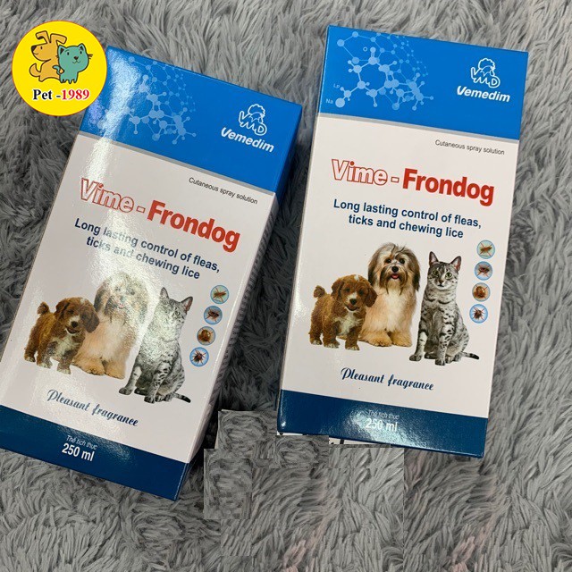 Vime Frondog 250ml Thuốc Xịt Trị Ve, Bọ Chét ở Chó Mèo An Toàn Hiệu Quả Cho Cả Chó Mèo Mang Thai  Pet-1989