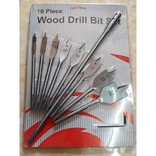 MŨI KHOAN KHOÉT GỖ ĐUÔI CÁ - BỘ 10 CÂY - LOẠI 1