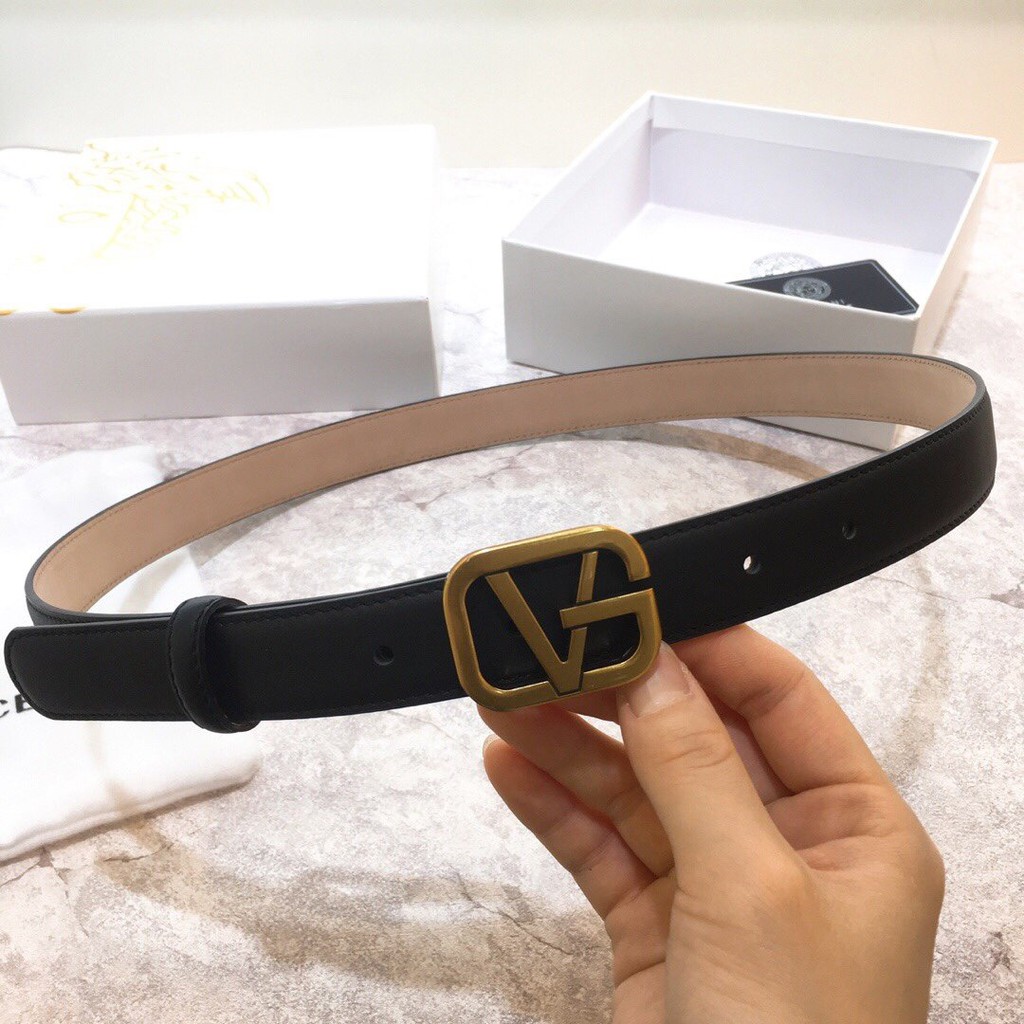 Thắt lưng versace Belt Couple Genuine Leather Luxury Waist Strap Jeans Pants Pin Buckle Waistband 2