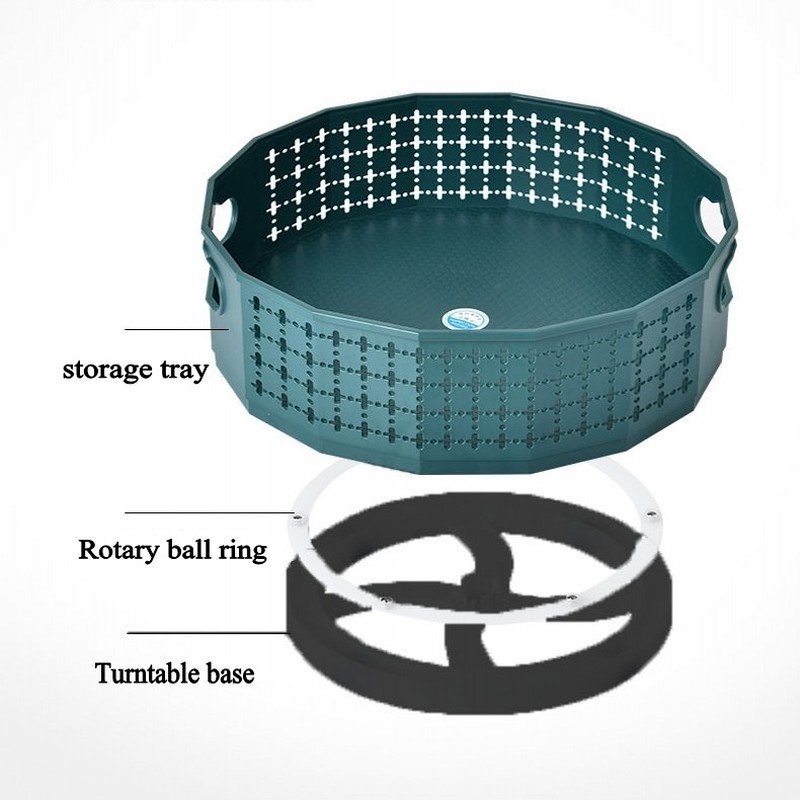 360° Khay Tròn Xoay Đựng Gia Vị Mỹ Phẩm Xoay Được Cho Nhà Bếp Nhà Tắm