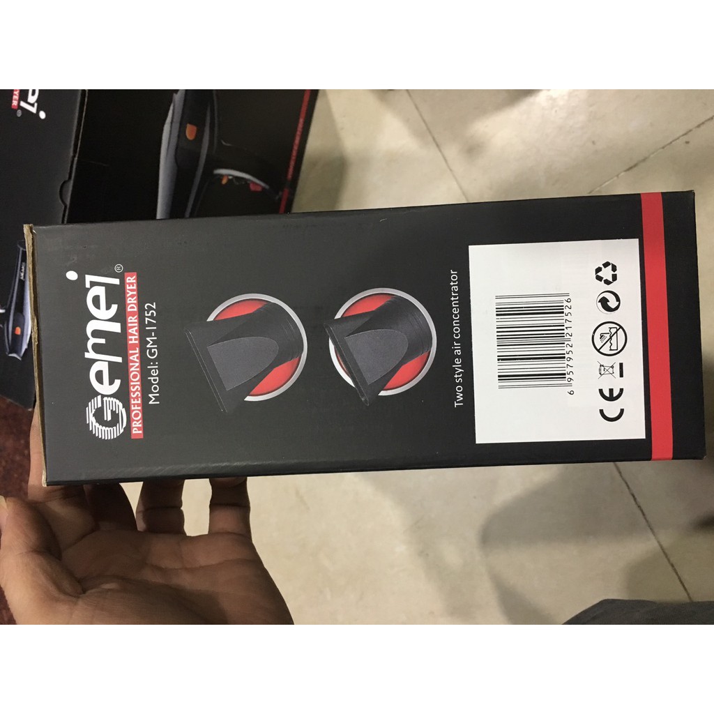 MÁY SẤY TÓC CAO CẤP 2 CHIỀU GEMEI GM-1752 2300W - Nhập khẩu