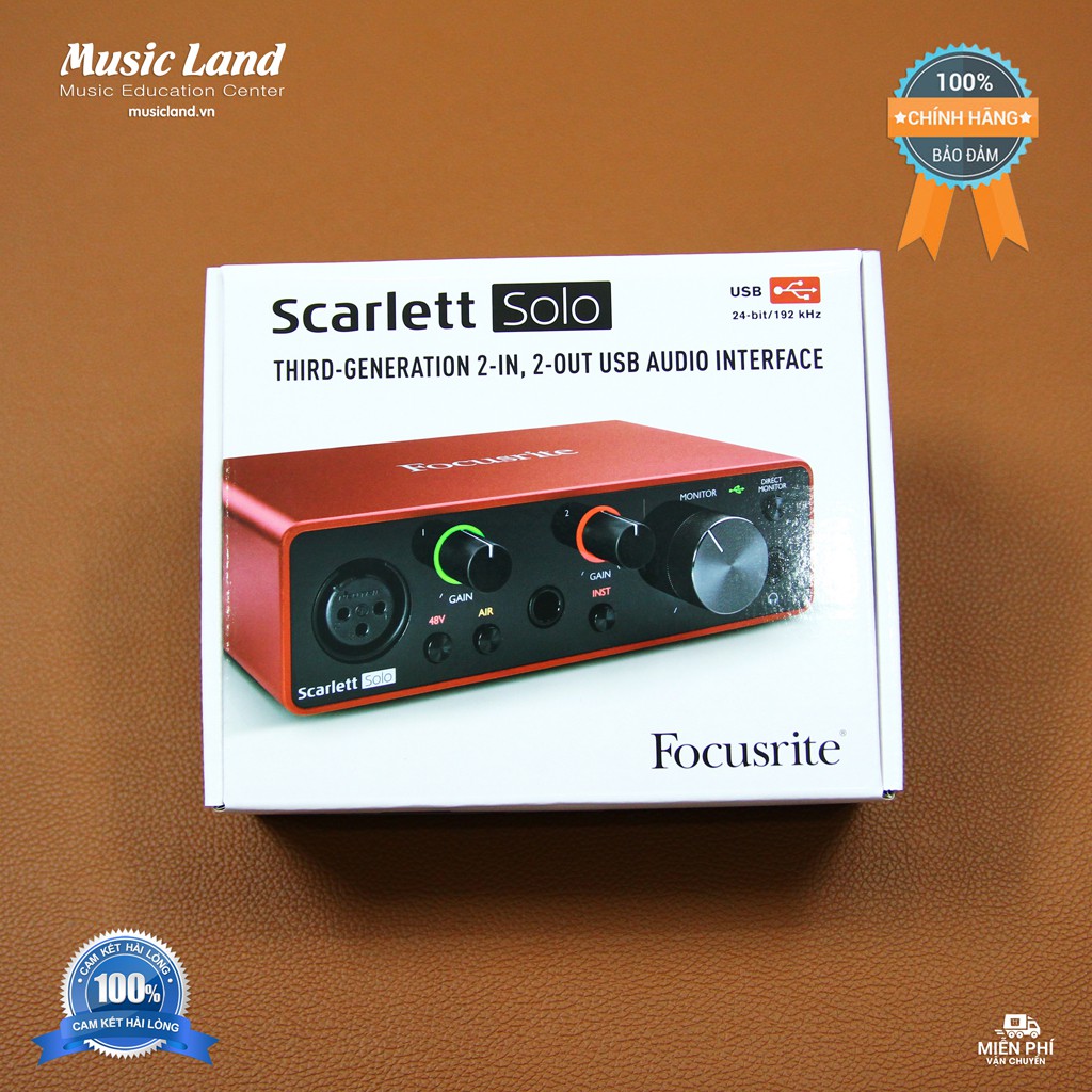 Sound Card Âm Thanh Focusrite Solo (3rd Gen) – Chính hãng