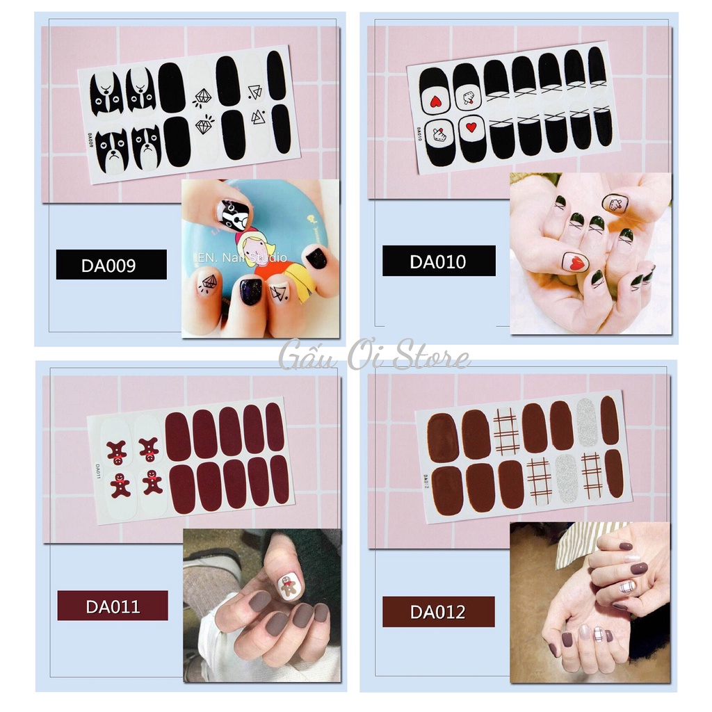 Bộ 14 Miếng Dán Móng Tay Không Thấm Nước