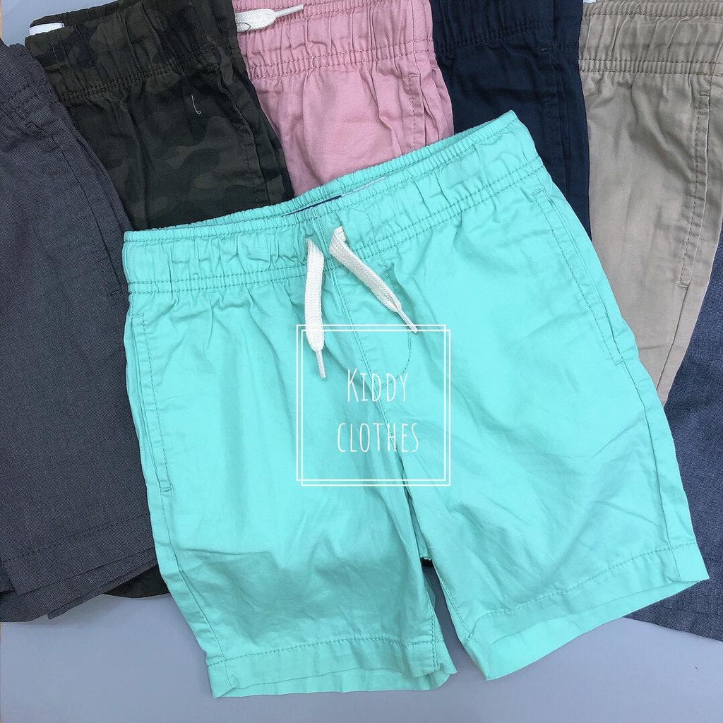 Quần short kaki lưng thun bé trai dây rút được hàng xuất dư xịn/Quần kaki túi hộp bé trai