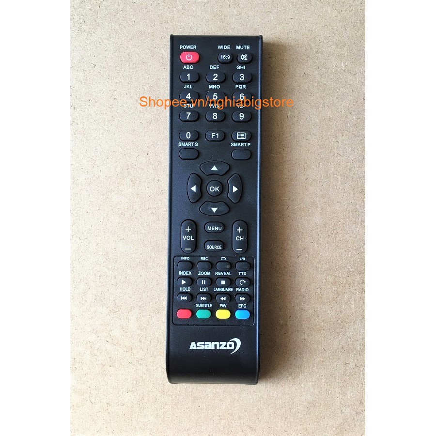 [Mã ELORDER5 giảm 10k đơn 20k] Remote Điều Khiển Tivi LCD, TV LED Asanzo Smart S - Grab, NowShip Tp.HCM