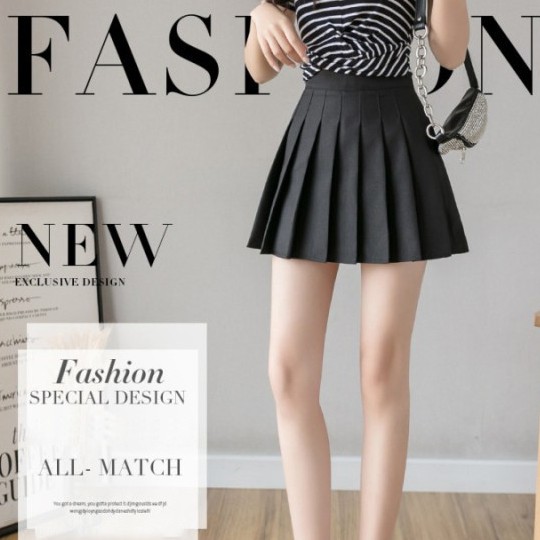 [Mã FAGREEN55 giảm tới 30K đơn 99K] Váy mini xếp ly có quần trong cạp cao phong cách Hàn Quốc