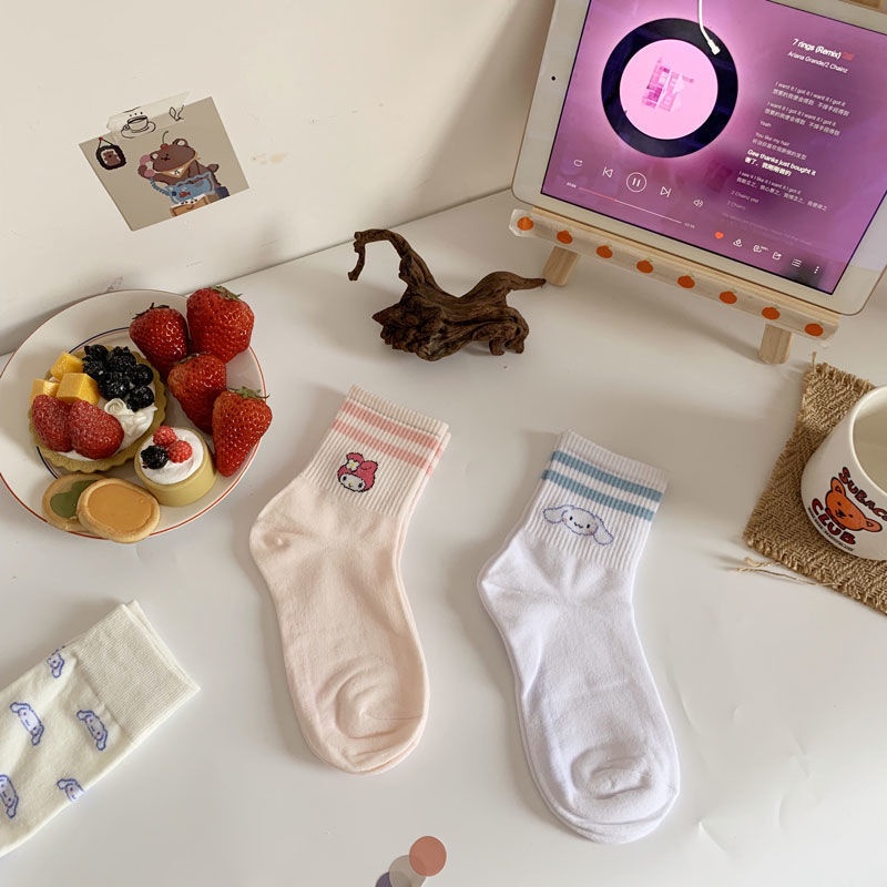 Vớ họa tiết chú chó Cinnamon dễ thương phong cách lolita