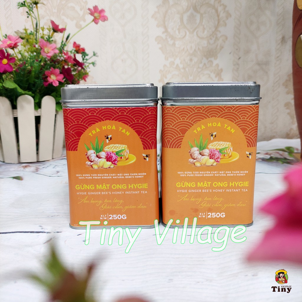 Trà Gừng Ginger Tea Gừng Mật Ong Hòa Tan Giảm Ho Giảm Đau Họng 250gr